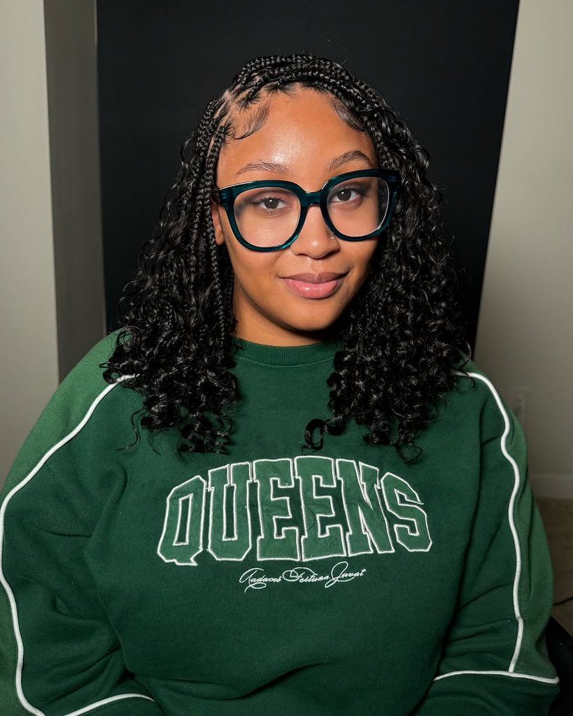 Short braided bob hairstyle for fall